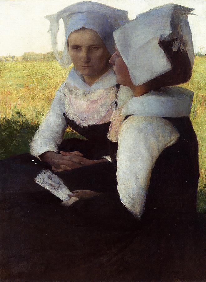 Breton Women by Pascal Dagnan-Bouveret,A3(16x12")Poster