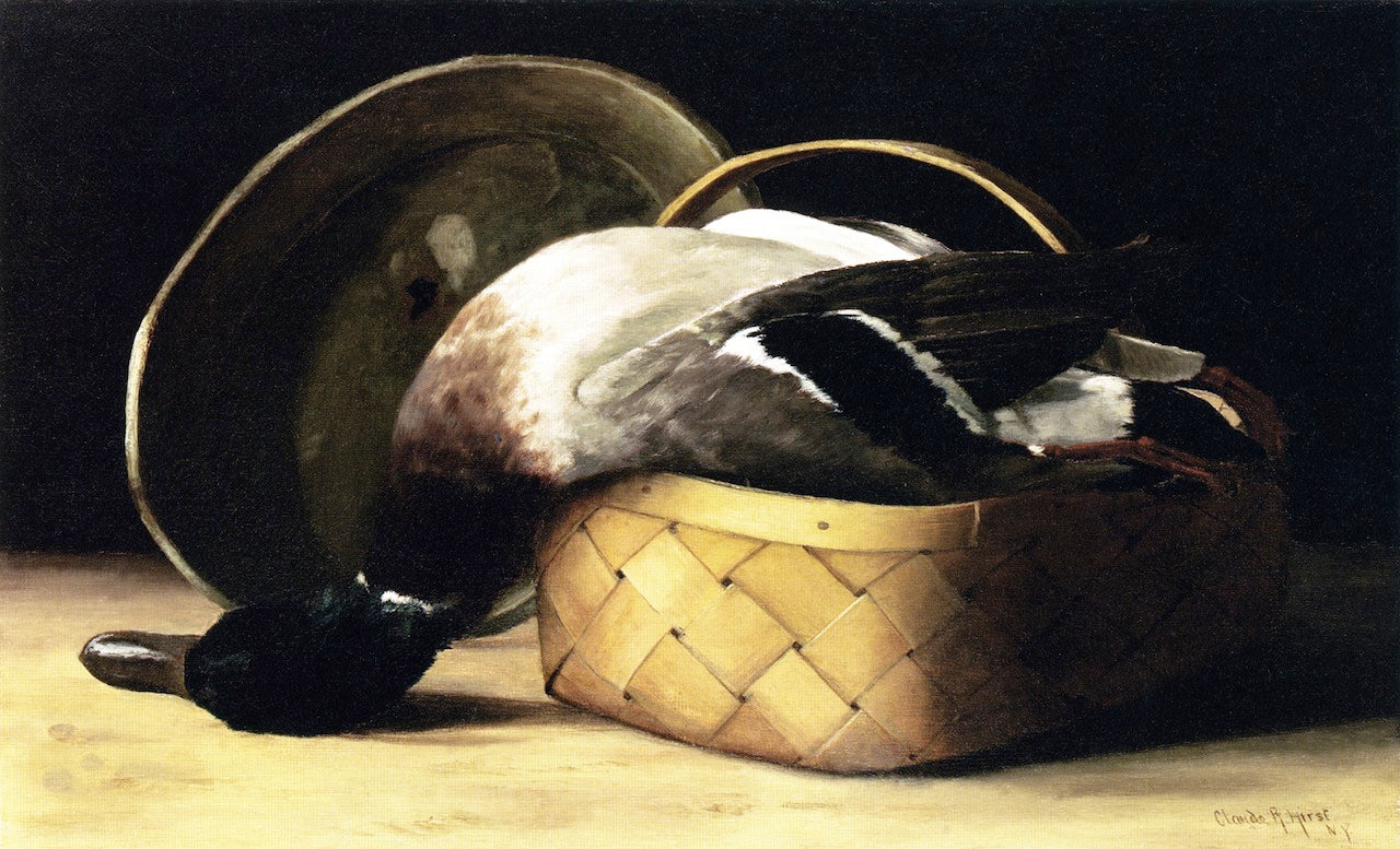 Still LIfe with Duck in a Basket by Claude Raguet Hirst,A3(16x12")Poster