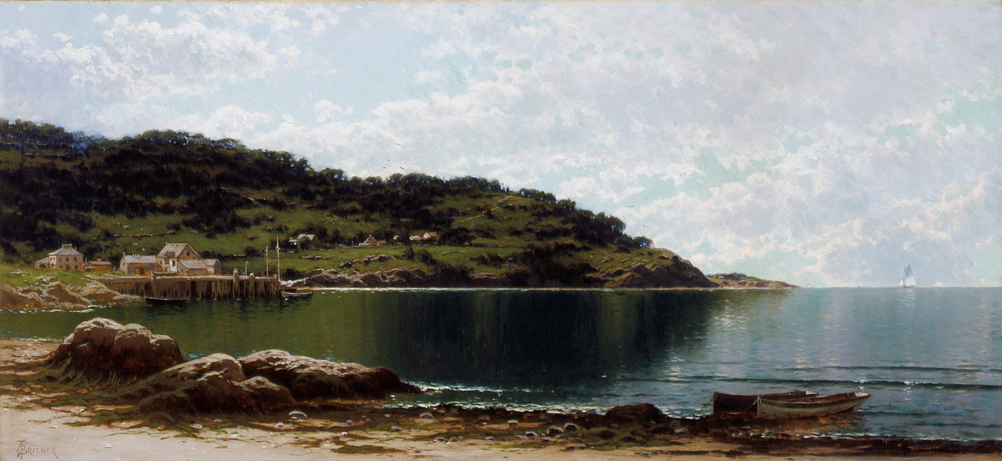 Along the Maine Coast, vintage artwork by Alfred Thompson Bricher, 12x8" (A4) Poster