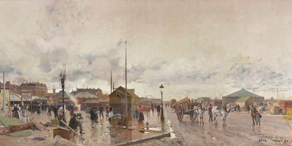 Preparing for the Carnivl, vintage artwork by Luigi Loir, 12x8" (A4) Poster