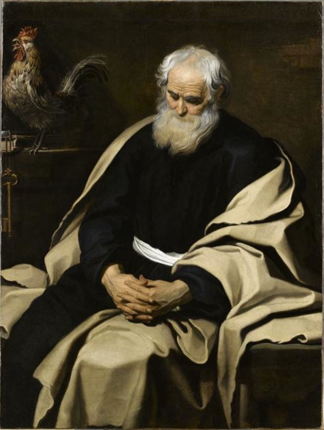 The Repentance of St Peter, vintage artwork by Gerard Seghers, 12x8" (A4) Poster