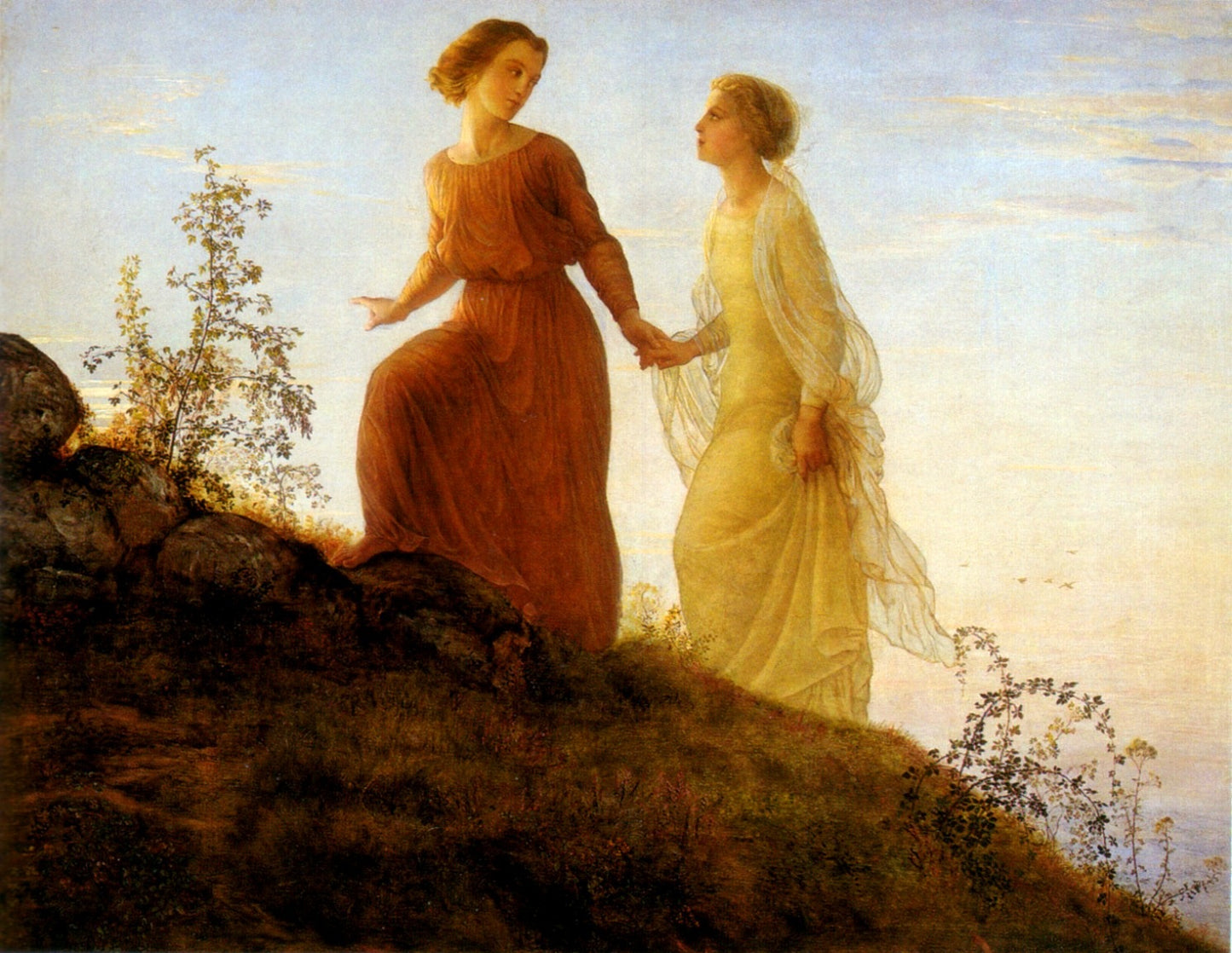 Poem of the Soul 14, On the Mountain, vintage artwork by Louis Janmot, A3 (16x12") Poster Print