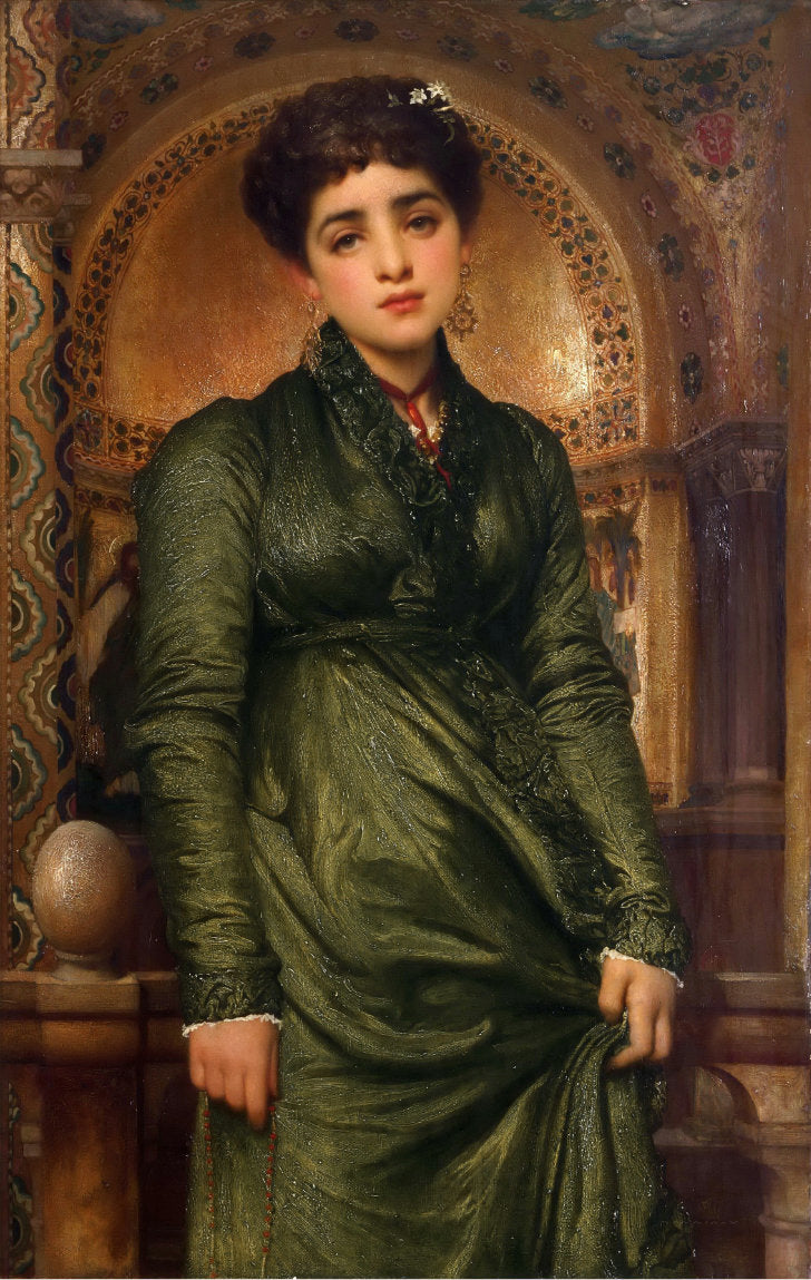 After Vespers, vintage artwork by Sir Frederic Lord Leighton, 12x8" (A4) Poster