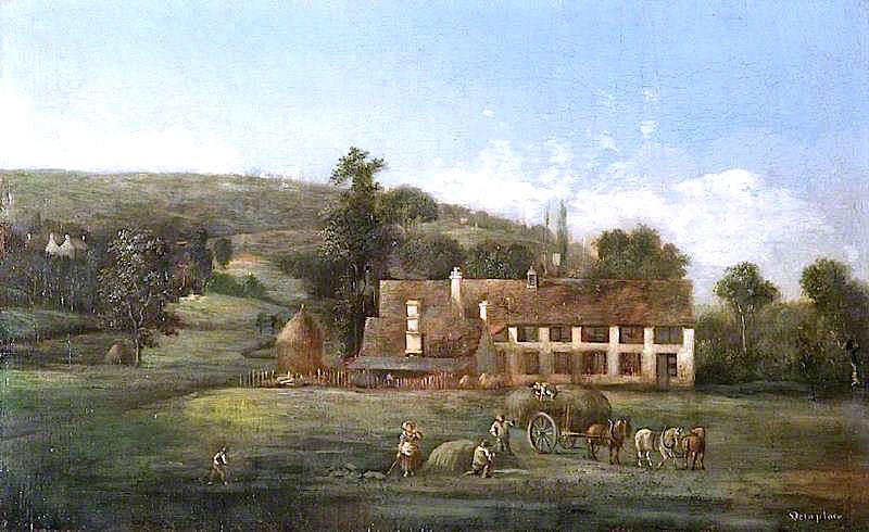 Old Mill, Brimscombe, Gloucestershire, vintage artwork by Desire Delaplace-Gerardin, A3 (16x12") Poster Print