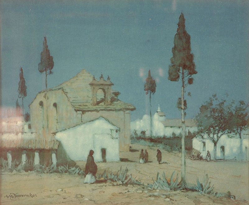 Moonlight Near Utrera, Spain by Albert Moulton Foweraker,16x12(A3) Poster