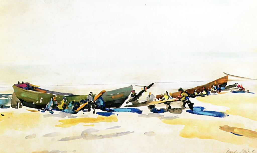 Pound Boat, vintage artwork by Paul Gill, 12x8" (A4) Poster