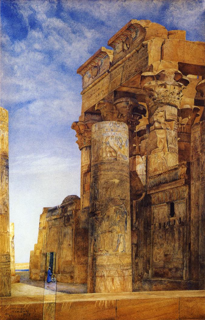 Kom Ombo, vintage artwork by Henry Roderick Newman, 12x8" (A4) Poster
