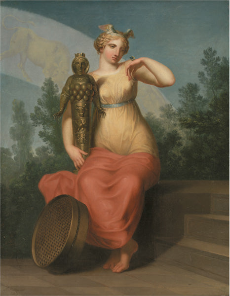 Allegorical Figure of Philosophy, vintage artwork by Nicolai Abraham Abildgaard, 12x8" (A4) Poster