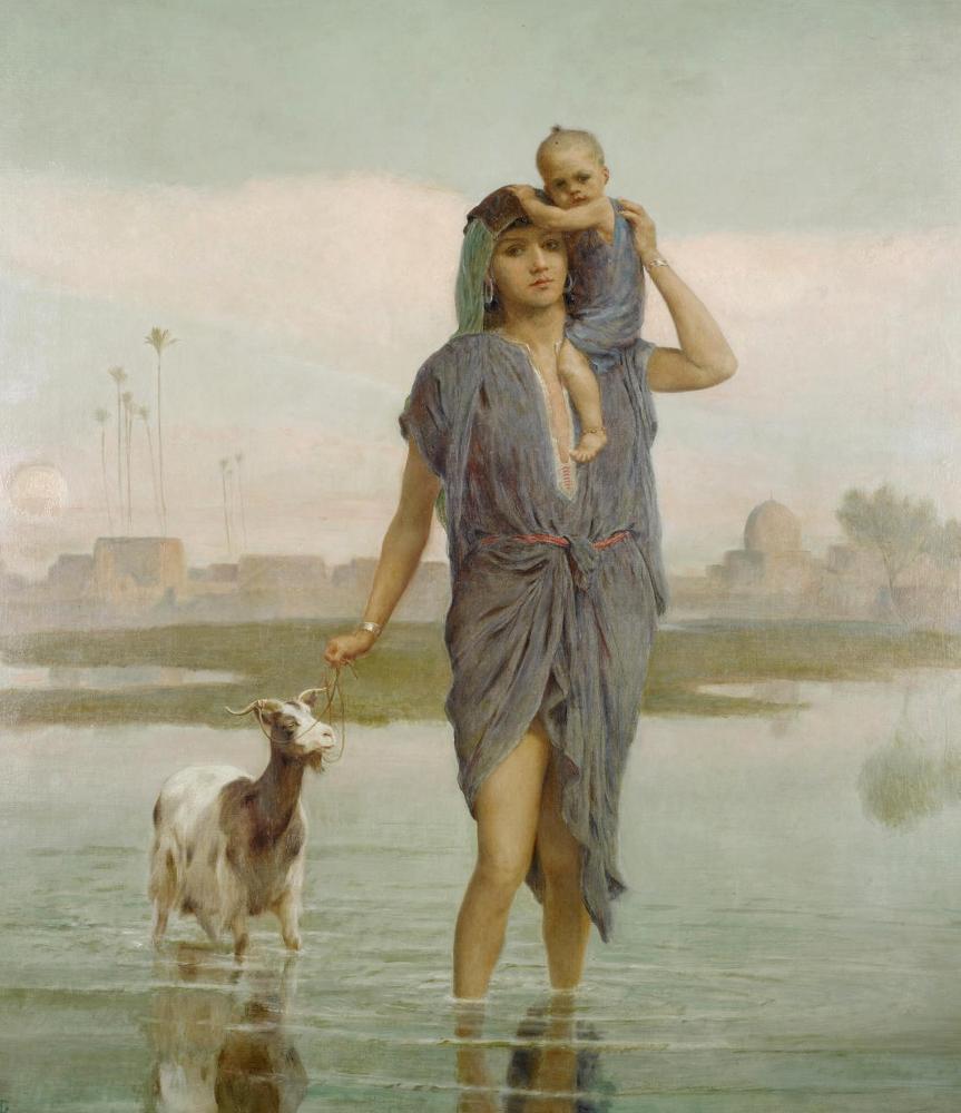 Leaving the Village, vintage artwork by Frederick Goodall, A3 (16x12") Poster Print