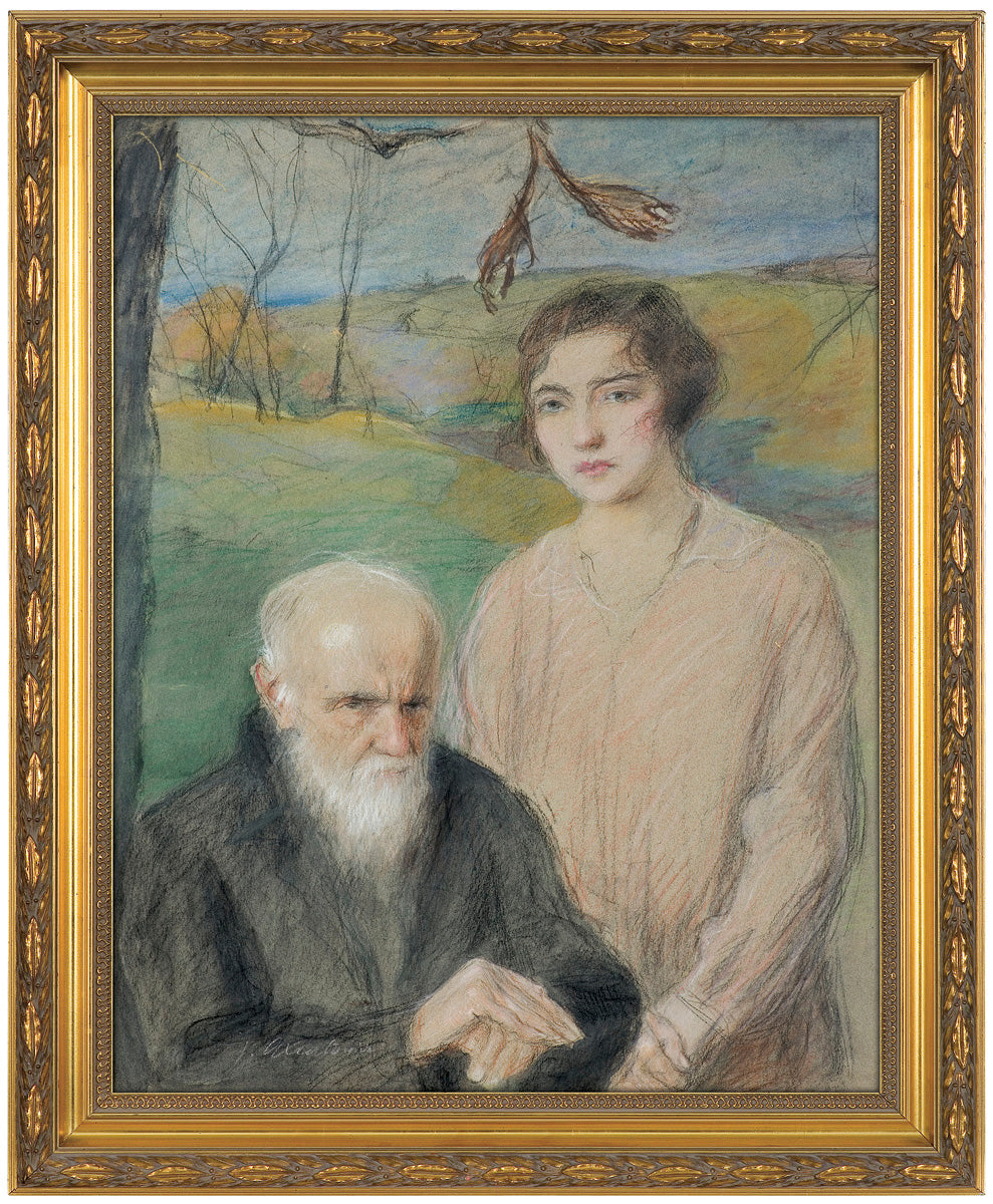 Old Age and Youth, vintage artwork by Theodor Axentowicz, 12x8" (A4) Poster