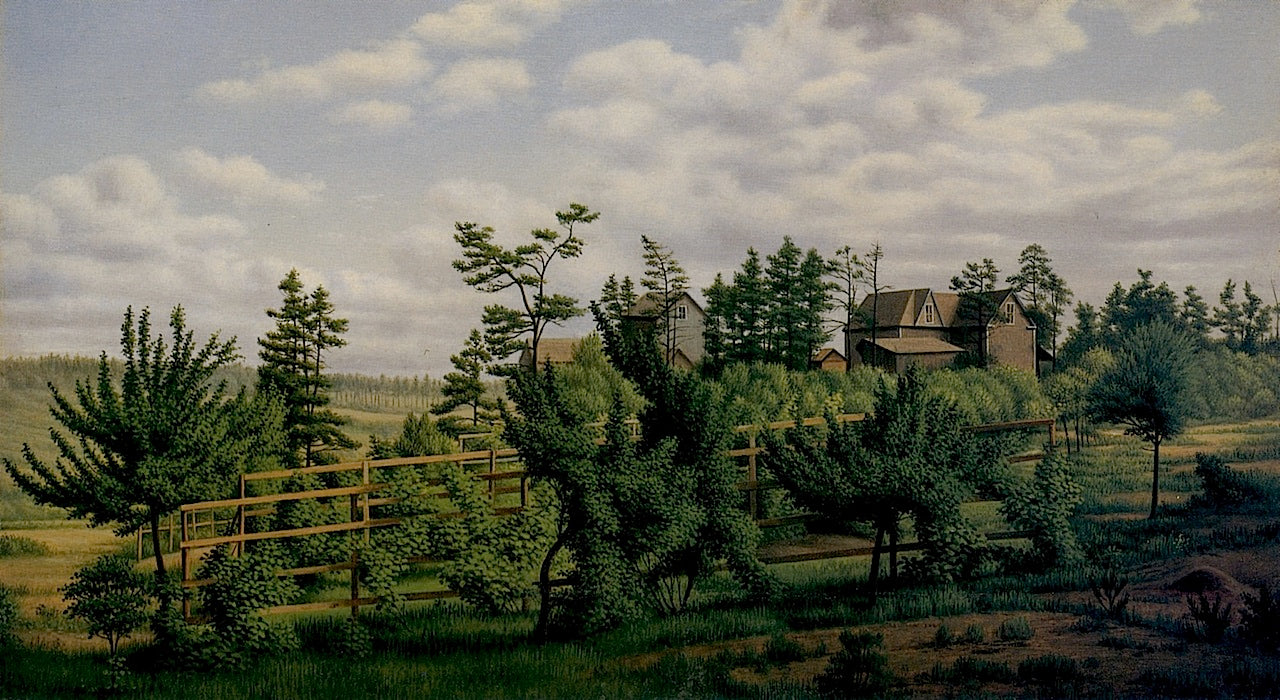 scape of Country Estate and Vineyards by Levi Wells Prentice,A3(16x12")Poster