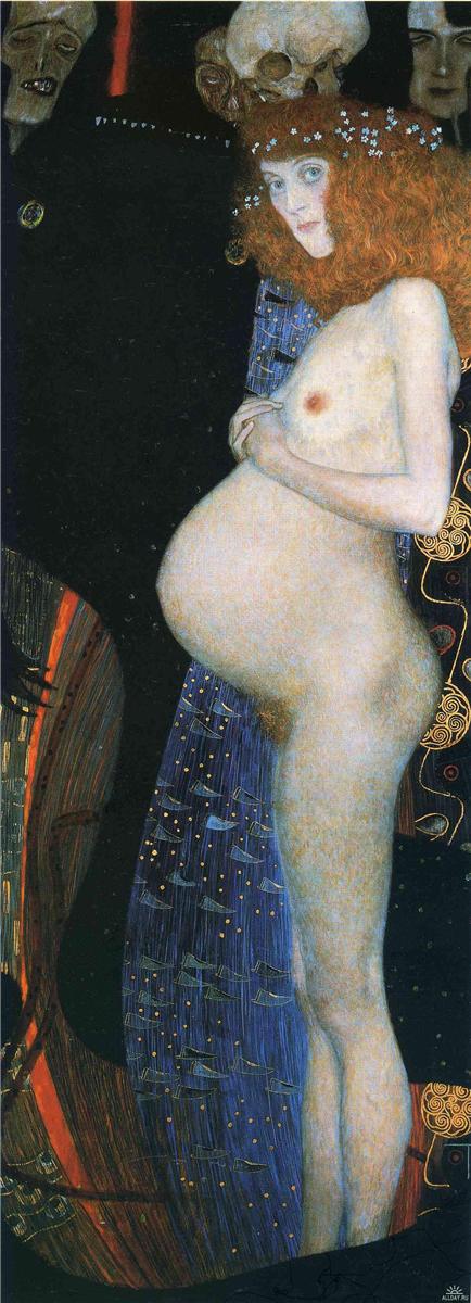 Hope I by Gustav Klimt,A3(16x12")Poster