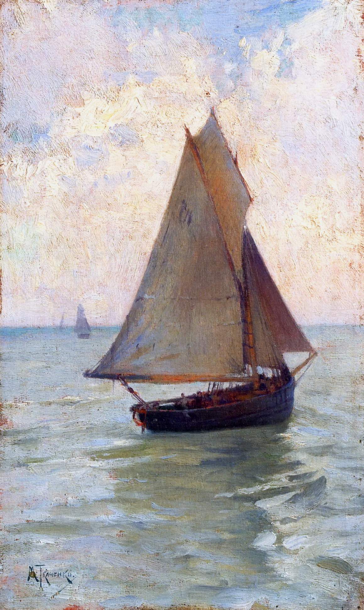 Sailboat by Mikhail Tkachenko,A3(16x12")Poster