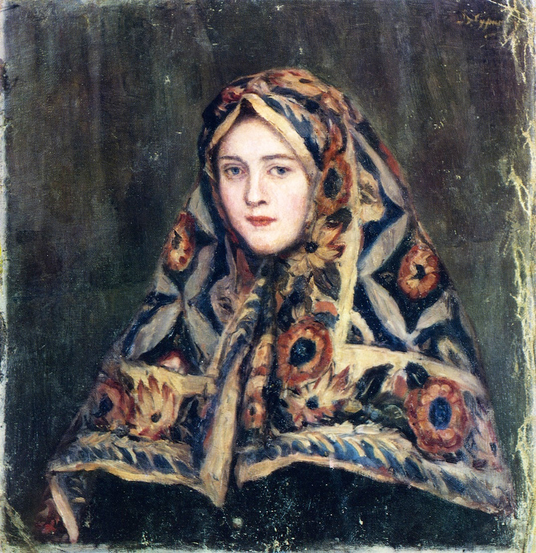 Anfisa, vintage artwork by Vasili Ivanovich Surikov, 12x8" (A4) Poster