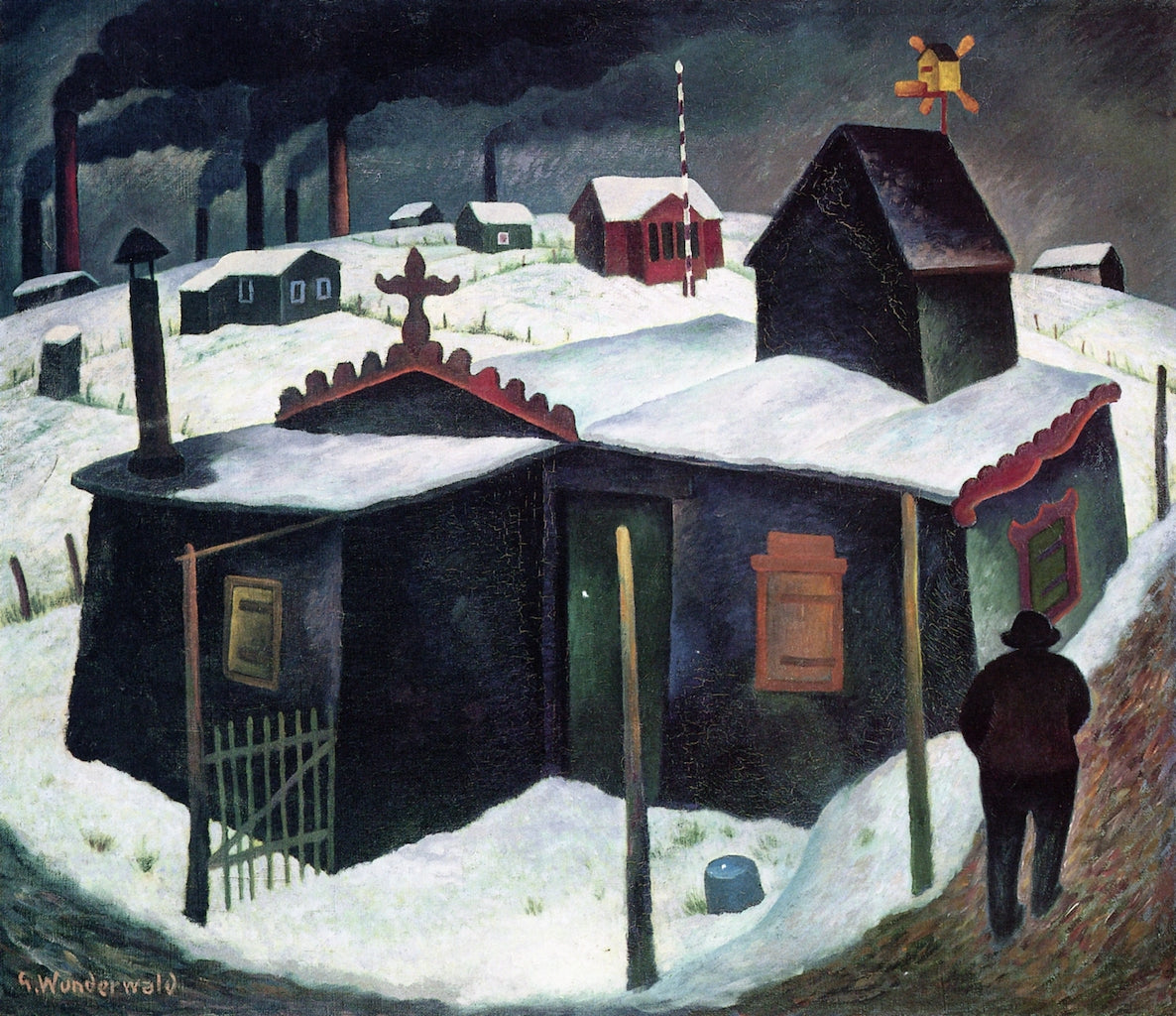 Arbors - Behind Factories by Gustav Wunderwald,16x12(A3) Poster