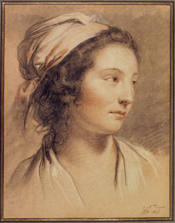 Marie-Gabrielle Capet, vintage artwork by François-Andre Vincent, 12x8" (A4) Poster
