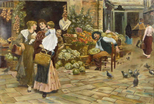 At the Market by Giuseppe Barison,A3(16x12")Poster