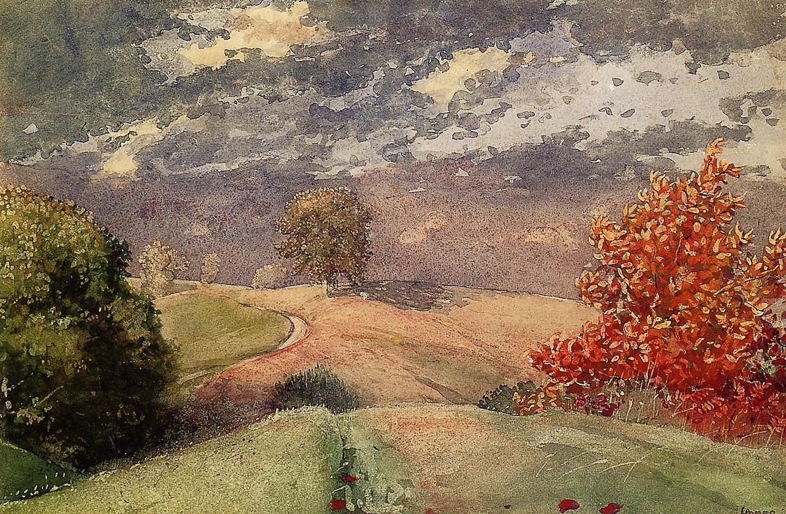 Autumn, Mountainville, New York, vintage artwork by Winslow Homer, 12x8" (A4) Poster