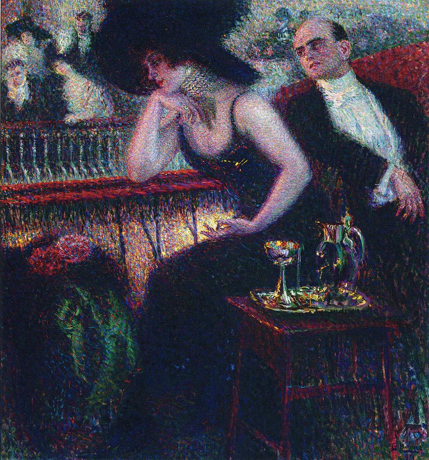 Al Caffe Concerto, vintage artwork by Enrico Lionne, 12x8" (A4) Poster
