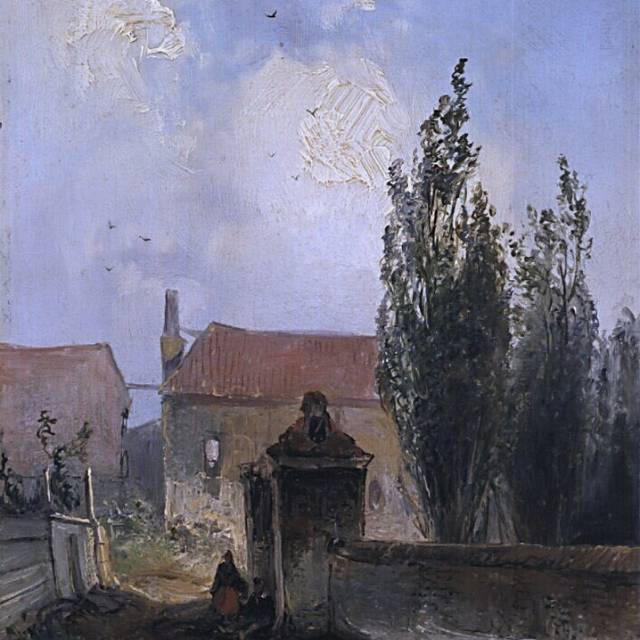 Garden Gate, vintage artwork by Johan Barthold Jongkind, A3 (16x12") Poster Print