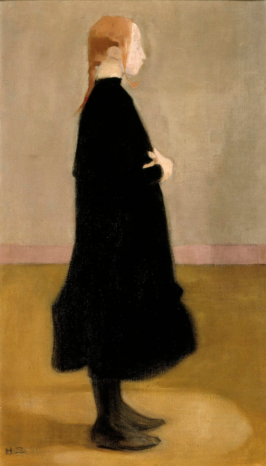 The School Girl II, vintage artwork by Helene Schjerfbeck, 12x8" (A4) Poster