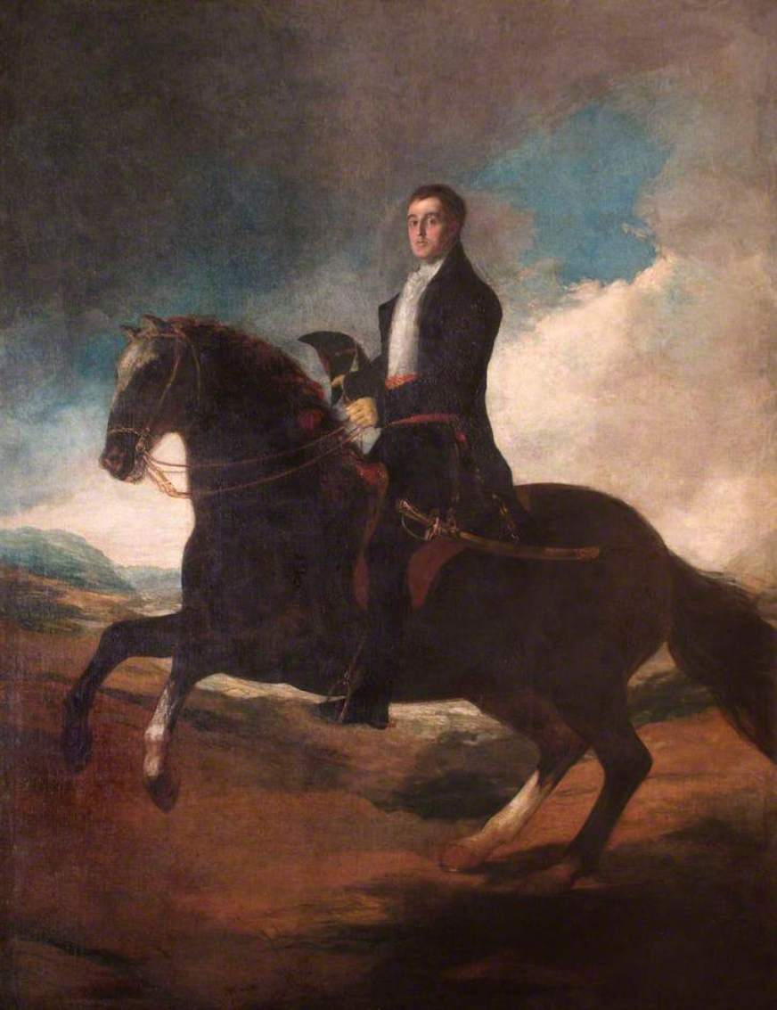 Equestrian Portrait of the 1st Duke of Wellington (1769-1852), vintage artwork by Francisco de Goya y Lucientes, 12x8" (A4) Poster