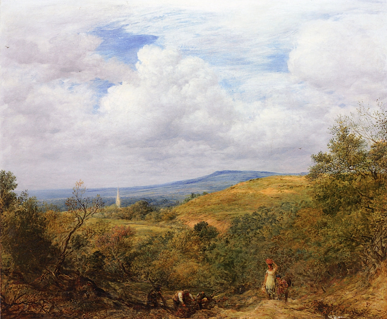 The North Downs, Surrey, vintage artwork by John Linnell, A3 (16x12") Poster Print
