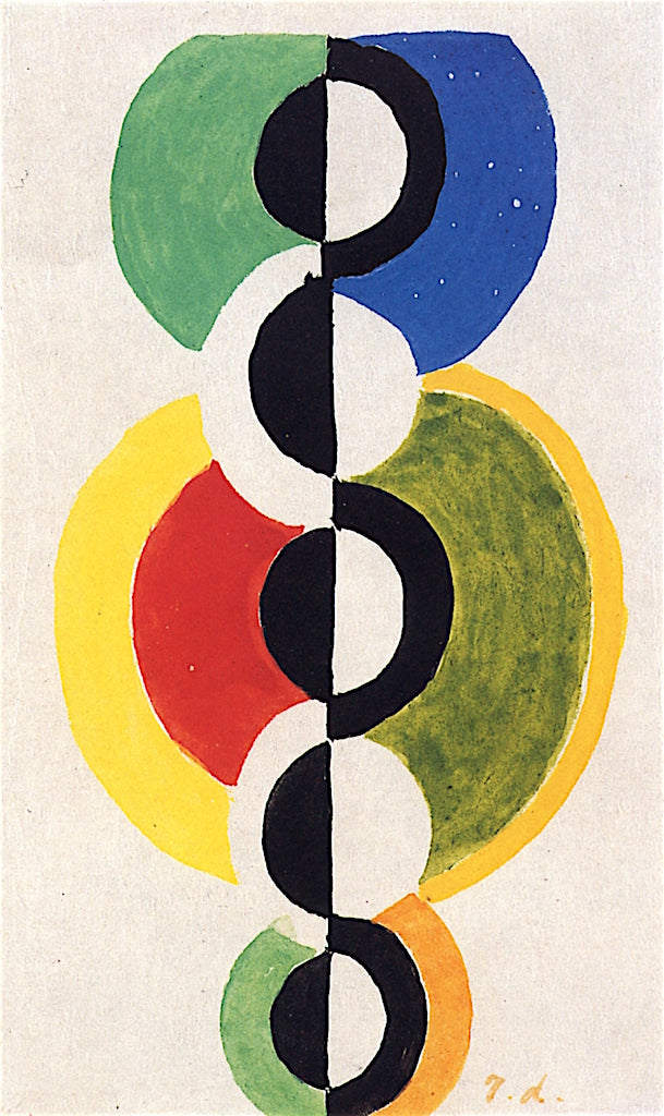 Rhythm II, vintage artwork by Robert Delaunay, 12x8" (A4) Poster