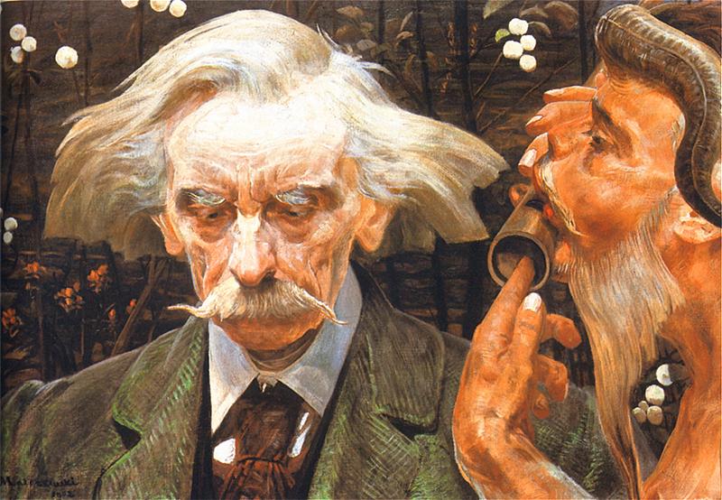 Nieznana nuta, vintage artwork by Jacek Malczewski, 12x8" (A4) Poster