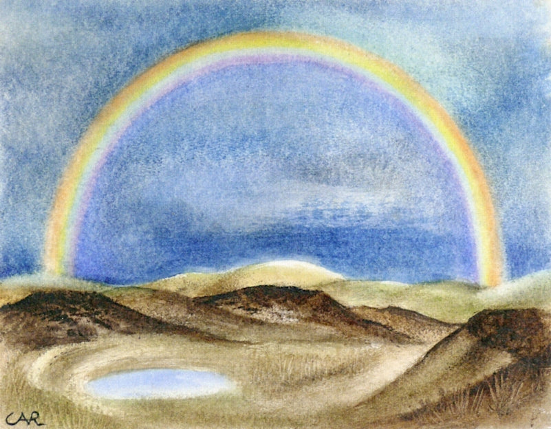 Oasis with Rainbow by Anita Rée,16x12(A3) Poster