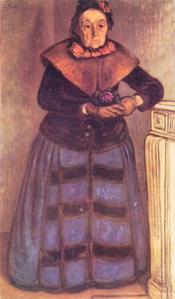Old Woman with Violet by Jozsef Rippl-Ronai,A3(16x12")Poster