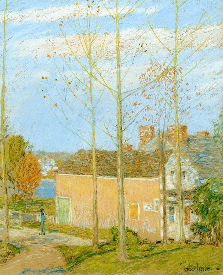 The Barn, Cos Cob by Childe Hassam,A3(16x12")Poster
