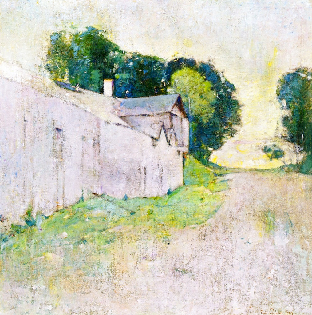 Connecticut Farmhouse, vintage artwork by Emil (Soren Emil) Carlsen, 12x8" (A4) Poster