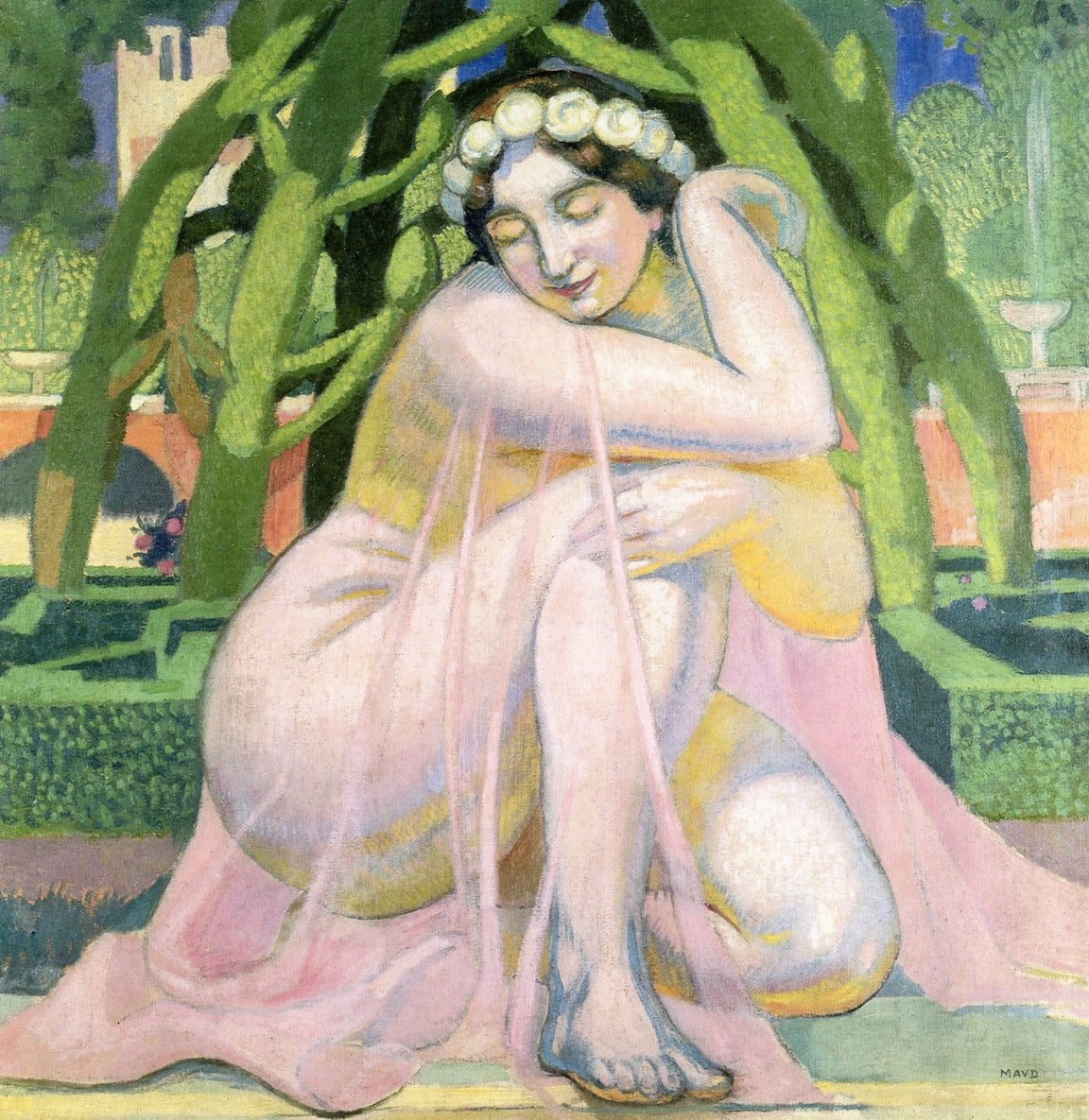 Bathsheba Bathing in the Gardens of Grenade by Maurice Denis,A3(16x12")Poster