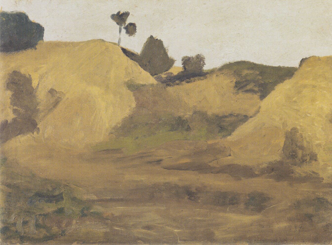 Sand Dune in Weyerberg, vintage artwork by Paula Modersohn-Becker, 12x8" (A4) Poster