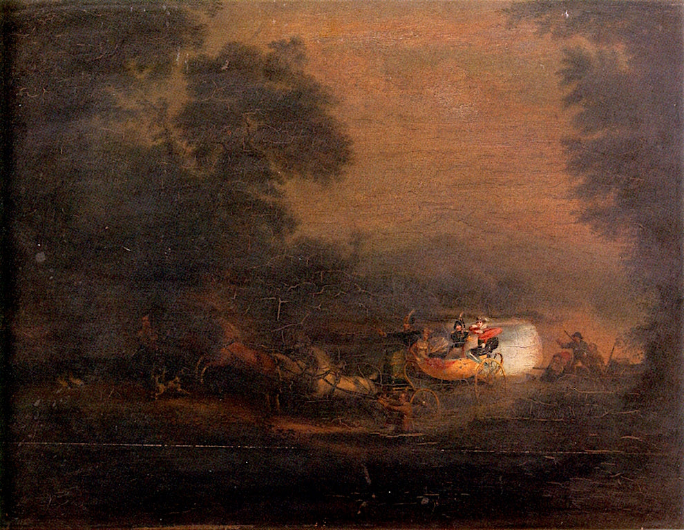 A Dire Predicament, vintage artwork by Alvan Fisher, 12x8" (A4) Poster