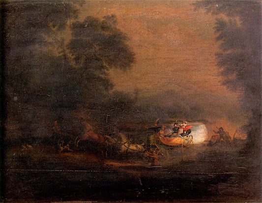 A Dire Predicament, vintage artwork by Alvan Fisher, 12x8" (A4) Poster