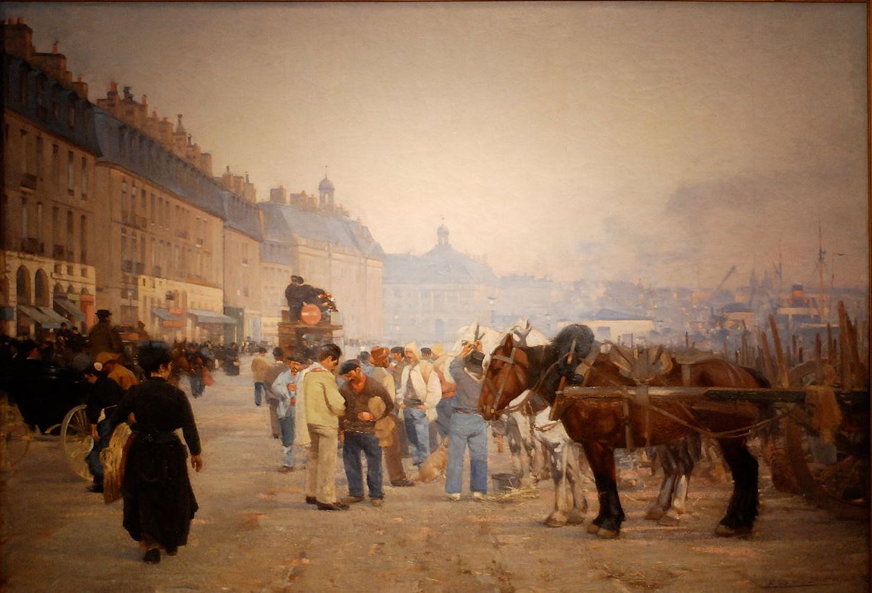 Les quais de Bordeaux, le matin by Alfred Smith,A3(16x12")Poster
