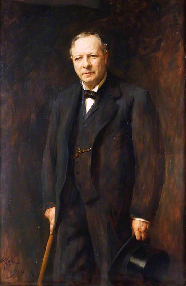 Richard Burdon Haldane, 1st Viscount Haldane, Statesman, vintage artwork by Arthur Stockdale Cope, 12x8" (A4) Poster