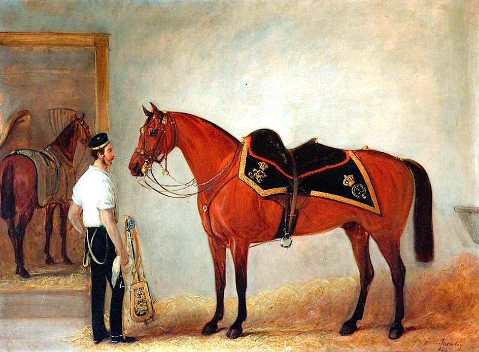 Lieutenant Colonel Arthur Bentinck, the 7th (Princess Royal's) Dragoon Guards, vintage artwork by John Ferneley, Jr, A3 (16x12") Poster Print