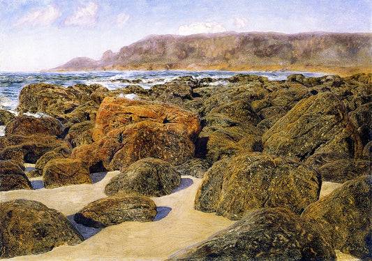 Cape Cornwall from Whitesand Bay, vintage artwork by John Edward Brett, A.R.A., 12x8" (A4) Poster