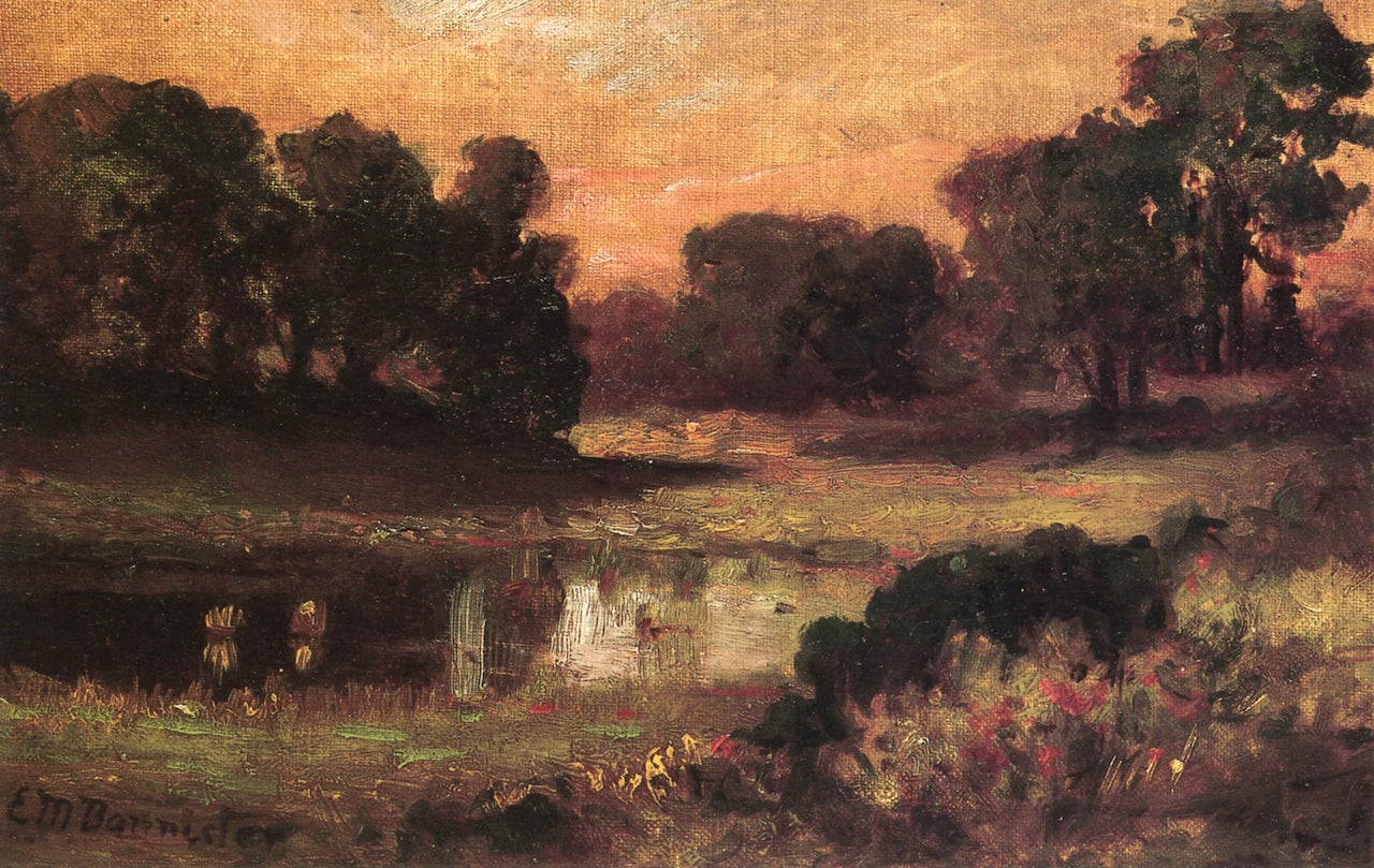 At the Oakside Beach, vintage artwork by Edward Mitchell Bannister, 12x8" (A4) Poster