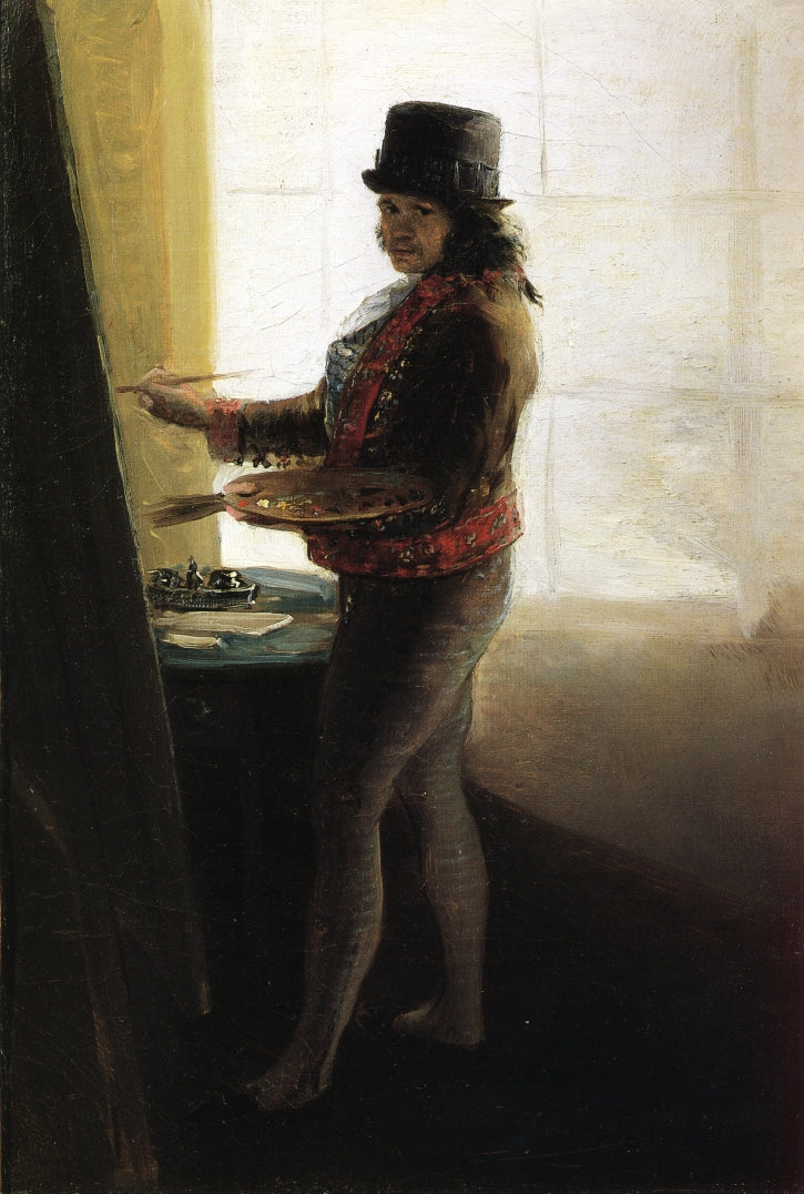 Goya ini His Studio, vintage artwork by Francisco de Goya y Lucientes, 12x8" (A4) Poster