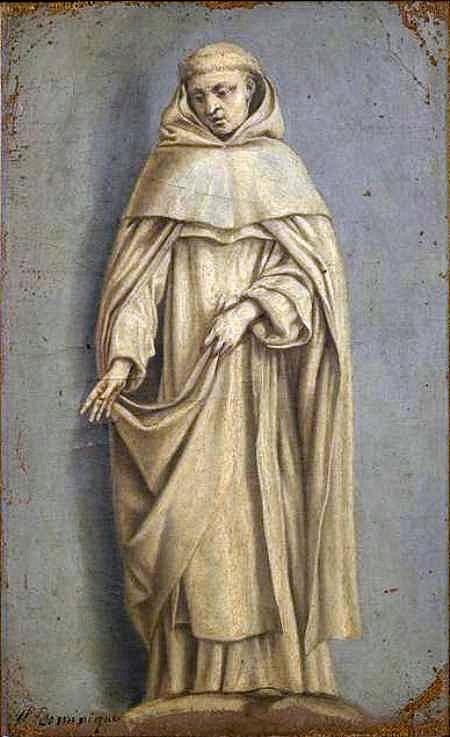 Christian Figures, St Dominic, vintage artwork by Laurent de La Hyre, 12x8" (A4) Poster