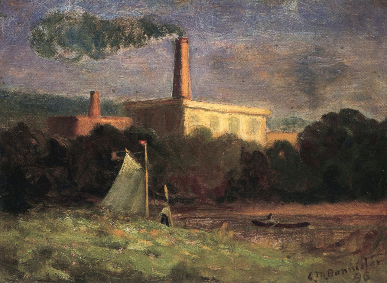 The Mill in Knightsville, vintage artwork by Edward Mitchell Bannister, 12x8" (A4) Poster