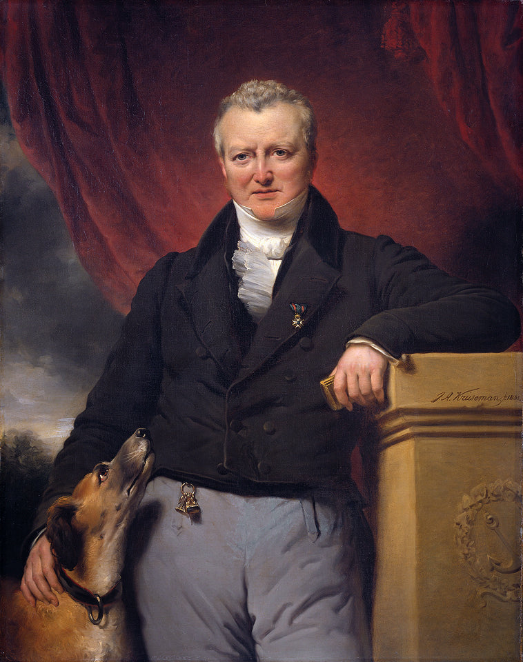 Portrait of Adriaan van der Hoop, vintage artwork by Jan Adam Kruseman, A3 (16x12") Poster Print