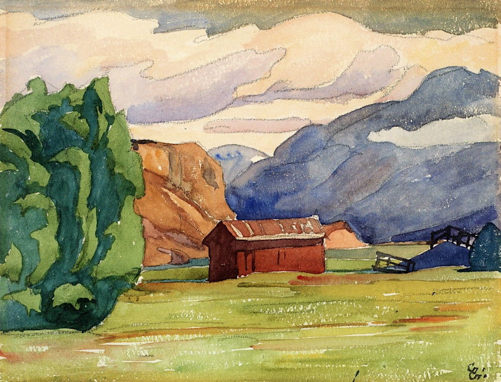 fahrtssgeg on Lake Silver in Capolago by Giovanni Giacometti,A3(16x12")Poster