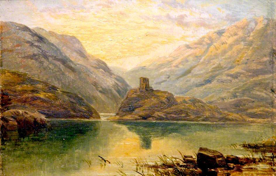 Llanberis Lake, vintage artwork by Thomas Creswick, A3 (16x12") Poster Print