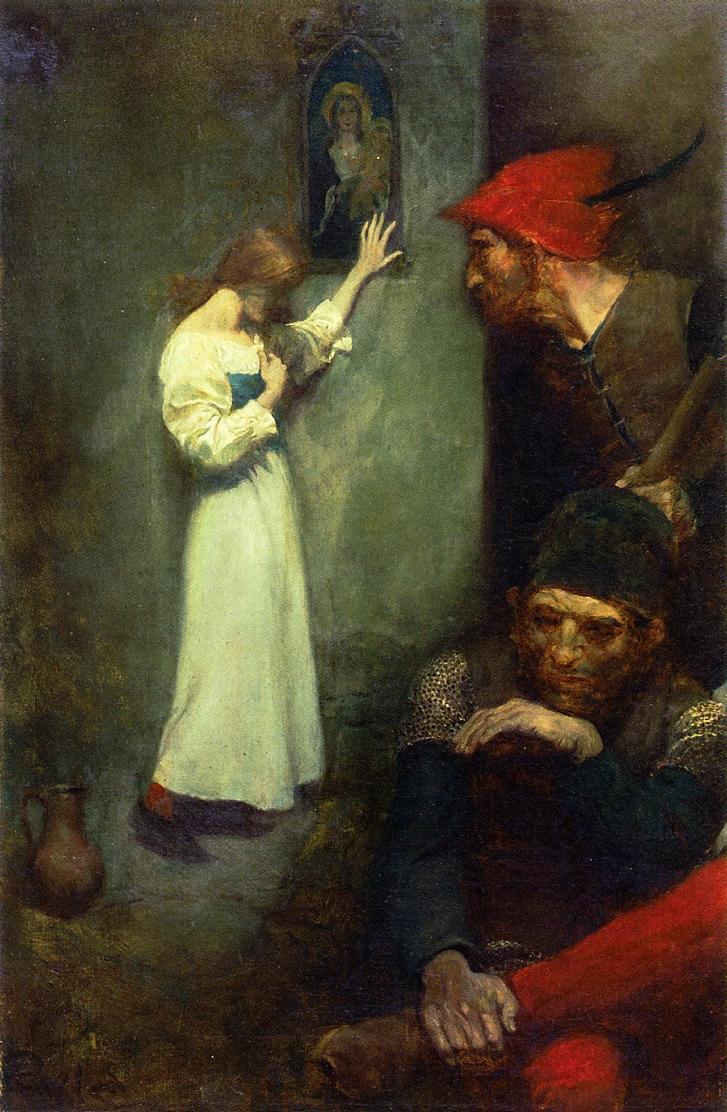 Guarded by Rough English Soldiers, vintage artwork by Howard Pyle, 12x8" (A4) Poster