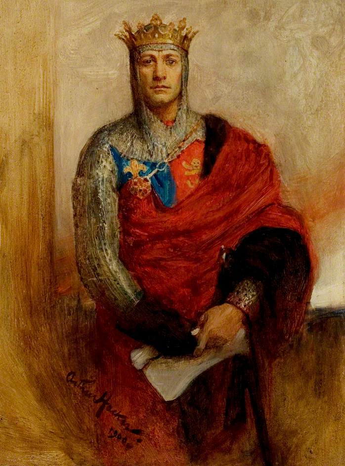 Lewis Waller as Henry V, vintage artwork by Arthur Hacker, 12x8" (A4) Poster